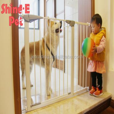 China Sustainable Easy Install / Uninstall Automatic Close Pressure Mounted Metal Pet Door for sale