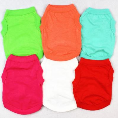 China Viable Hot Selling Colorful Cheap Price 100% Cotton Dog Vest Clothes for sale