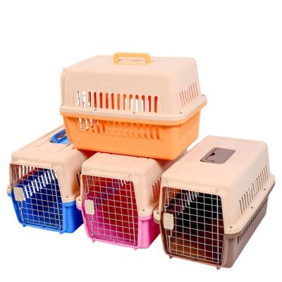 China Sustainable Fashion Luxury Plastic Airline Pet Cat Cage Dog Travel Carrier Approved Box for sale