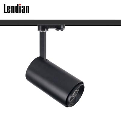 China Modern Linear Freestanding White Black Cylinder Office Store Power Zoom Dimmable Track Spot Led Magnetic Track Lights for sale