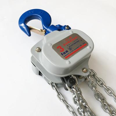 China High Quality Heavy Duty Manual Building Material Stores Chain Pulley Block Maker Accept OEM 3ton3mtrs Hand Chain Block Hoist for sale