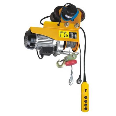 China Building Material Shops Mini Wire Rope Winch 220v Small 12V 220v Mini Electric Hoist Wire Rope Hoist 1p 220v 500kg Electric Hoist Winch With Motorized Trolley for sale