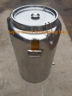 China 220 lb. Stainless Steel Honey Barrel/Tank with Gate Valve and heater for sale