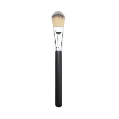 China Cheap Modern Wood Nylon Wool Smudge Brush Handle Black Makeup Brushes for sale