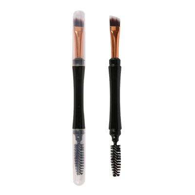 China Flat Brush 2022 Designs Supply Professional Eyebrow Makeup Double Ended Brush for sale