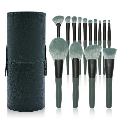 China Green Smudge Brush Factory Private Label Professional Eyeshadow Makeup Brushes for sale