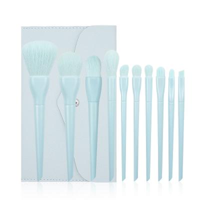 China 10pcs Professional Smudge Brush Fashion Macaron Color Makeup Set Brush Foundation Brush Create Your Own Makeup Brushes With Bag for sale