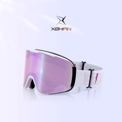 China Winter Outdoor Sport Pink ladies snowboard sunglasses UV400 protective best ski glasses for snow for sale