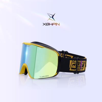 China Winter Outdoor Sport Factory OEM Logo Racing Skiing glasses Men Snowboard glasses Women UV400 Sports Sunglasses Adult Magnetic Ski Glasses for sale