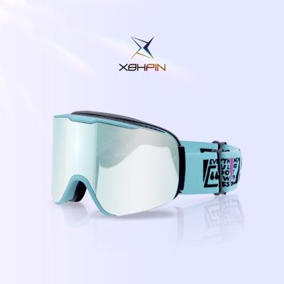 China Winter Outdoor Sport Ski glasses OEM Custom logo wholesale protective Anti-Fog Magnetic removable lens Snowboard Glasses Snow glasses  for men women for sale