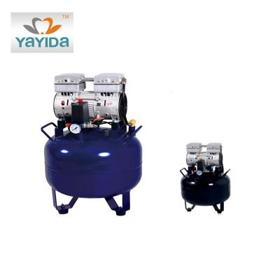 China Dental Lab Equipment Oil Free One For Two Air Compressor Low Noise Oil Free Price for sale