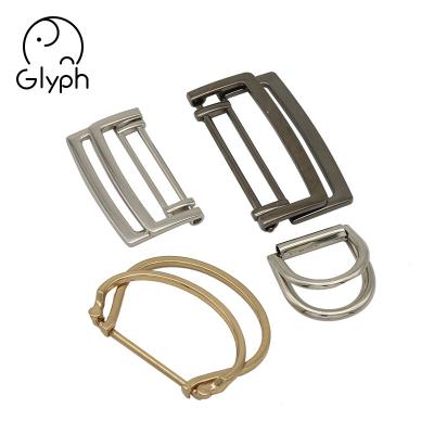 China Washable Alloy Metal Double Bar Double D Clip Belt Buckle for Belt and Handbags for sale