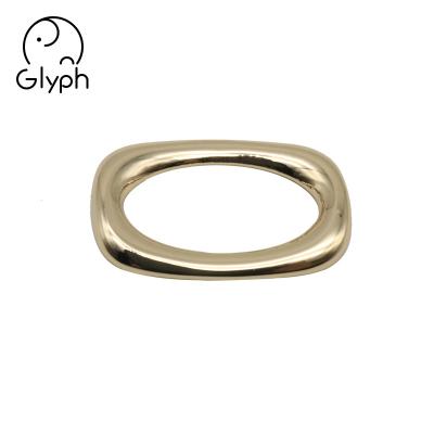 China Square Washable Custom Ring Metal Oval Ring , Spring Ring Strap Buckle For Bags for sale