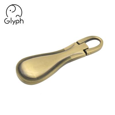 China High Quality Nickel Free Antique Brass Puller Reversible Metal Hardware Bag Zipper Slider for Jeans Jacket for sale