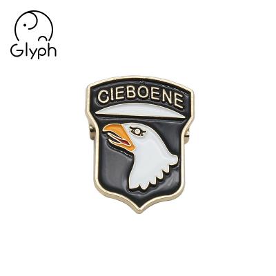 China promotional gifts 3D style metal eagle badge custom american metal pin badge for clothes for sale