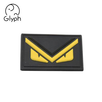 China Sustainable Private Brand Logo Custom 3D Garment PVC Soft Soft Rubber Patch Labels For Clothing for sale