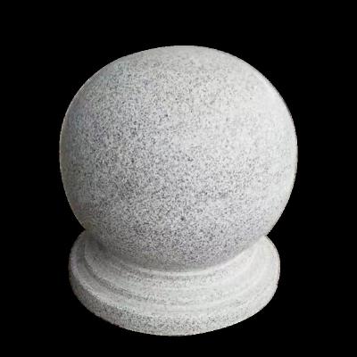 China Diameter 30-60 Modern Marble Ball Pillar Obstacle Stone Ball Fence Large Size Smooth Granite for sale