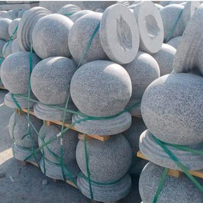 China Modern Car Stop Stone For Parking DIY Ball Granite Stone Garden Stone Decor Car Stopping Outdoor Roadblock for sale