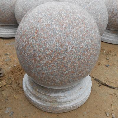 China Modern Backing Custom Granite Car Stop Stone For Parking Rosette Stone Ball for sale