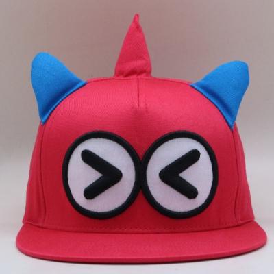 China COMMON cheap custom children's flat logo embroidery cosplay cute hat cartoon baseball cap for sale