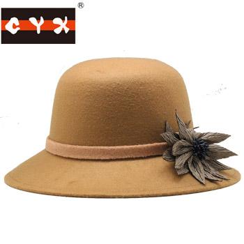 China Wholesale Vintage Fashion Faux Brim Wool Felt Wool Felt Hat Men Women Classic Wide Brimmed Hat COMMON for sale