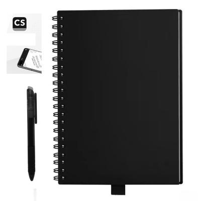 China Reusable Ready to Ship Black Cover Like Rocketbook Hot and Wet Erasable Reusable Notebook with Premium Stone Paper and Special Printing for sale