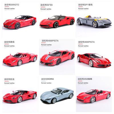 China Diecast Toy 1:24 Diecast Model Car Gift Collection Original Licensed Toys sf90 Ferrari 488gtb Sports Car Simulation Alloy Car Model for sale