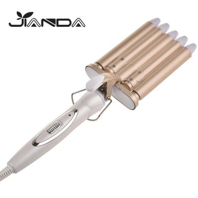 China 2021 ABS/Aluminum New Design Wave Curling Iron Rotating Rechargeable Hair Curlers for sale