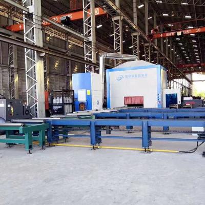 China Automatic H Beam Metal Fabrication Industrial Section Steel Cutting Line Coping Cutting Robot Spotting Machine for sale