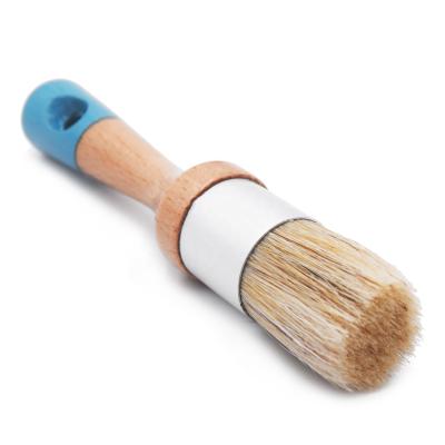 China Desktop Handle Brush Oil Painting Brush Color Round Master Wooden Paint Brush for sale