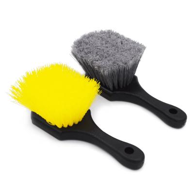 China Exterior Wheel Tire Brush CIC Car Clean Plastic Brush Handle Long Haired Brush for sale