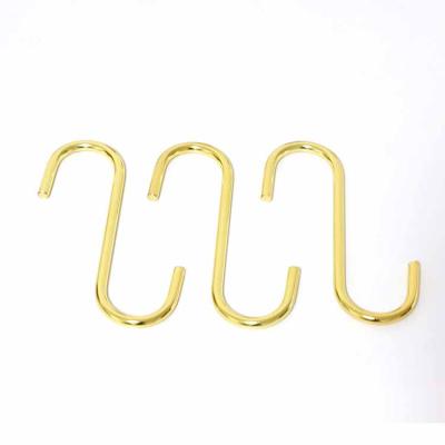 China Multifunctional Retail Industry Clothing Store Jewelry Display Organize Chrome Gold Metal S Hooks for sale