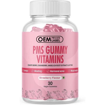 China immune & Anti-Fatigue PMS Gummies Vitamin Bloating Relief, Period Cramps & Hormone Balance Gummies For Women PMS Vegan Gummy Private Label for sale