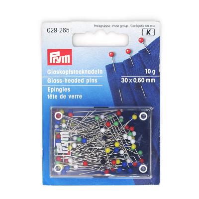 China Ideally used for shirt Prym accessories glass sewing headed matched stitching pins, DIY handmade for patchwork for sale