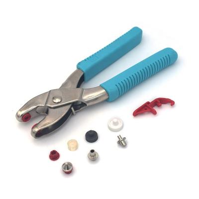 China Prym Labor-Reducing / Portable Customized Sewing Accessories Pliers Set with Punching and Snapping Tools for Jeans Fasteners, Eyelets and Buttons for sale