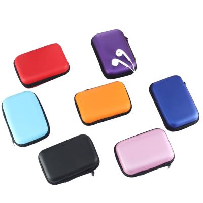 China Viable Mini Colorful PU Leather Zipper Earphone Carrying Case Box Headset Earbud Storage Pouch Bag Cable Protector Organizer for sale