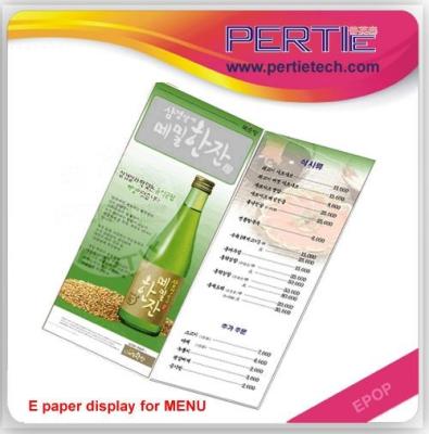 China Suitable used in supermarket for advertising portable menu animated effect menu display in hotel with e paper eink for sale