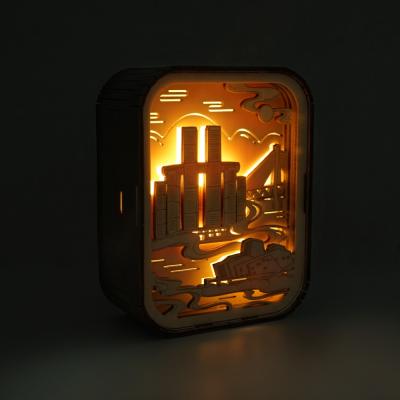 China Morning raffles latest design top quality 3d wooden night light lamp creative night for sale