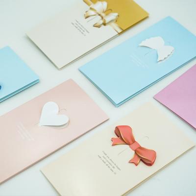 China All Factory Price Wholesale Creative Paper Gift Certificate Thank You Card Greeting Card for sale