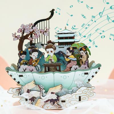 China Custom Paper Music Box Suitable Quality Price Wood Music Box Guarantee for sale