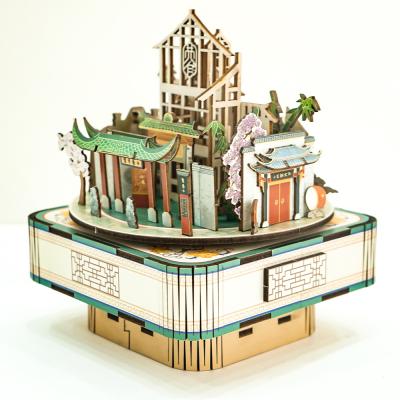 China Best Price Top Quality Custom Song Music Box Hand Crank Paper Music Box Diy for sale