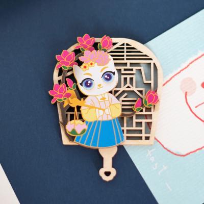 China Hot Selling China Anime Figure Qintrack Customized Fridge Magnet Decoration Ornaments New Design Wooden Puzzle for sale