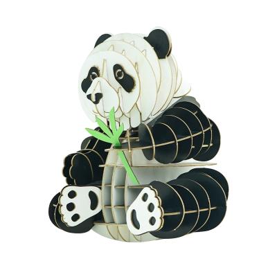 China China Qintrack Factory Price Creative Special Custom Dimensional Paper Panda Puzzle Toy Paper Craft For Children for sale