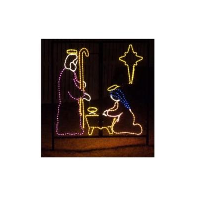 China 2D Outdoor Waterproof Christmas Pattern Lights Wedding Decoration Light Nativity Decoration Lighting 2D Custom Pattern Light for sale