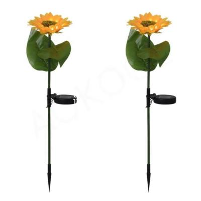 China 2021 Fashion New Arrivals Outdoor Waterproof Decorative Solar Garden Sunflower Stake Light for sale