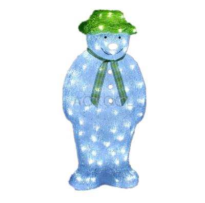 China Acrylic And Led Christmas Light For Home Decoration 55cm Light Up Snow Man Light for sale