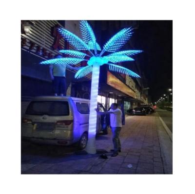 China Artificial Holiday Tree Light Dwarf LED RGB Coconut Decorative Palm Light for Yard Decor for sale