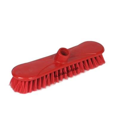 China HQ0005 Red Color Viable Hard Bristle Plastic Wash Floor Brush for sale