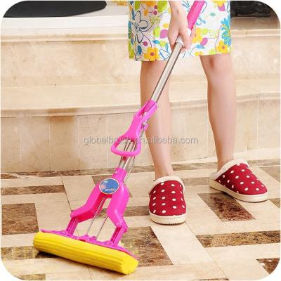 China Viable HQ523-1soft PVA Refill Roll Brooms in India Stainless Steel Handle Wonder Telescopic Broom for sale