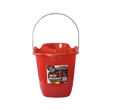 China Item No.2330N 15L Sustainable Plastic Mop Bucket With Wringer And Metal Handle, 15L Mop Cleaning Bucket for sale